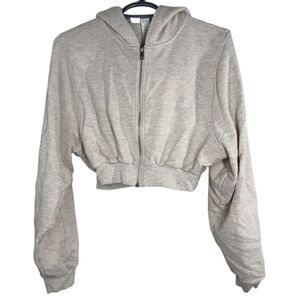 Alo Yoga Womens Sweet Escape Cropped Jacket Sz S Full Zip Hooded Athletic Gym